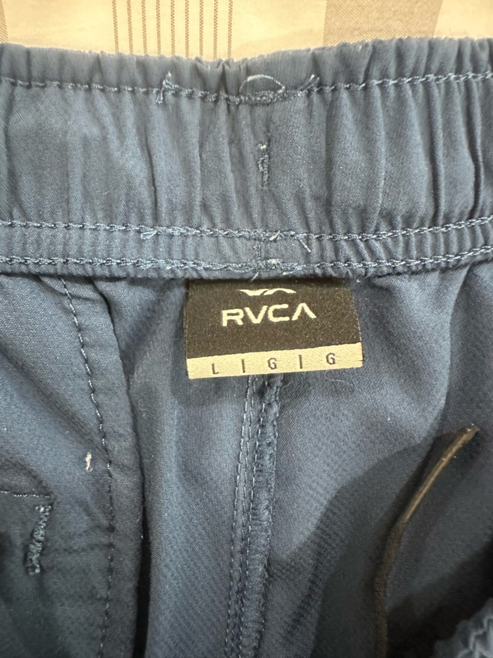 RVCA Navy Drawstring Athletic Shorts - Picture 4 of 6